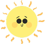 Cute sun character